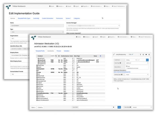 Screenshot of Trifolia Workbench Application